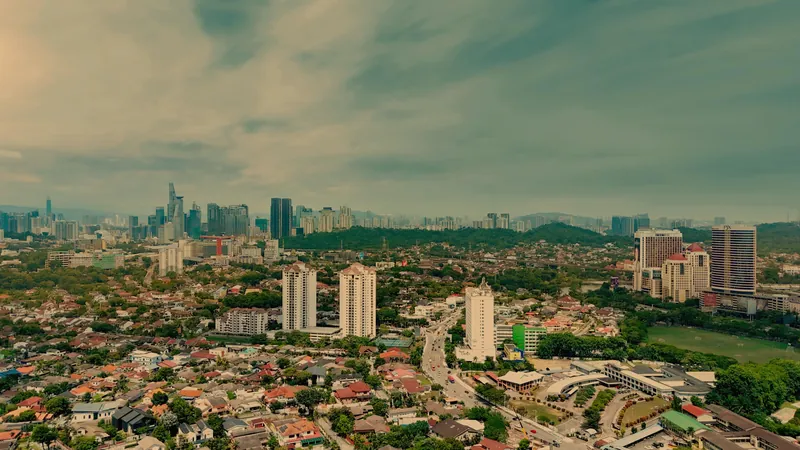 Petaling Jaya skyline looking towards the city, from the developer's material