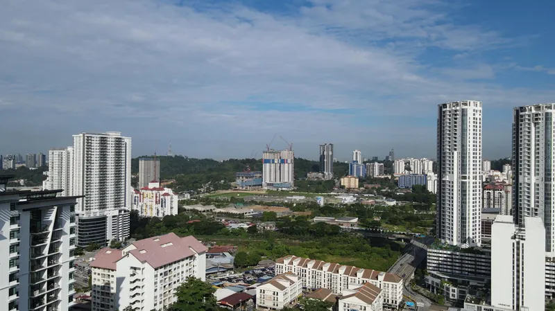 View towards Bukit Gasing from about Level 22 at Aetas Taman Desa, developer's site photo