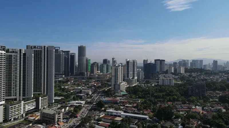 View towards Mid Valley and Bangsar from about Level 22 at Aetas Taman Desa, developer's site photo