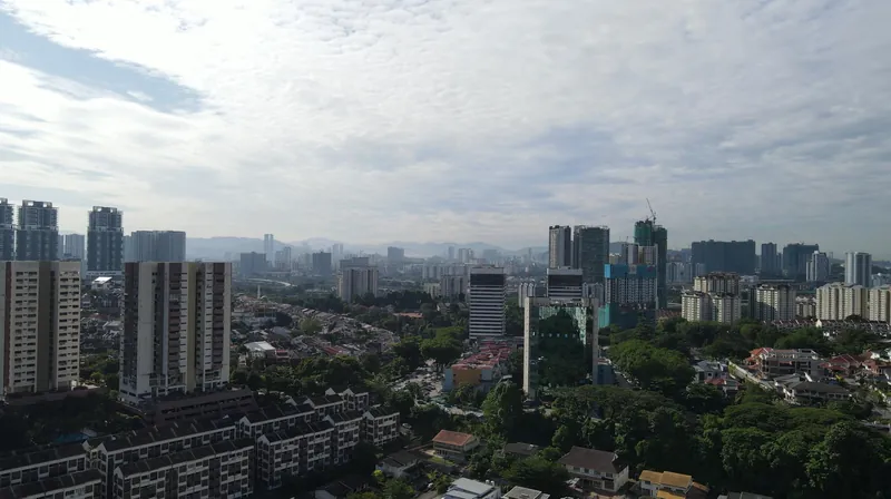 View over Taman Desa from about Level 22 at Aetas Taman Desa, developer's site photo