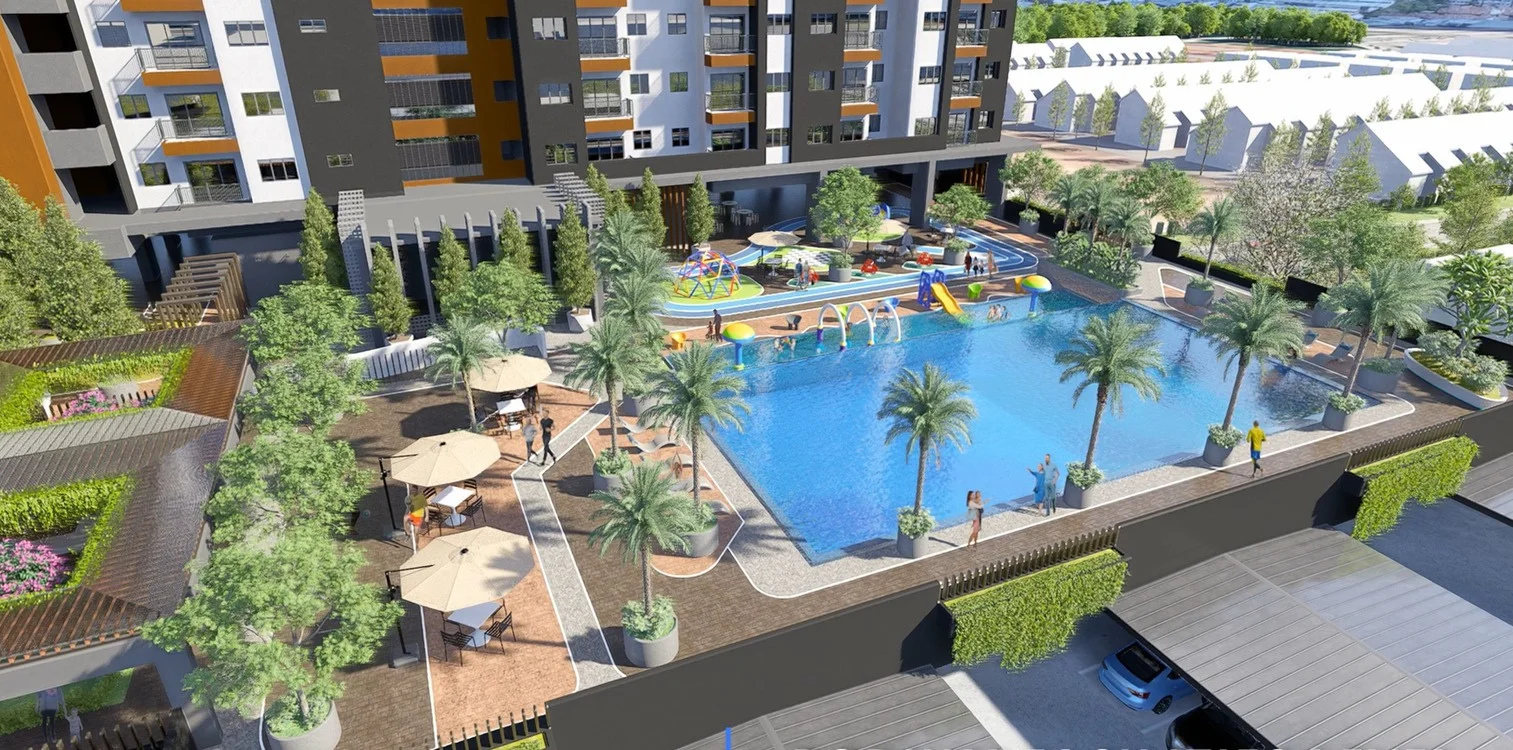 Alamanda Heights Level 6 facility floor aerial view, artist's impression