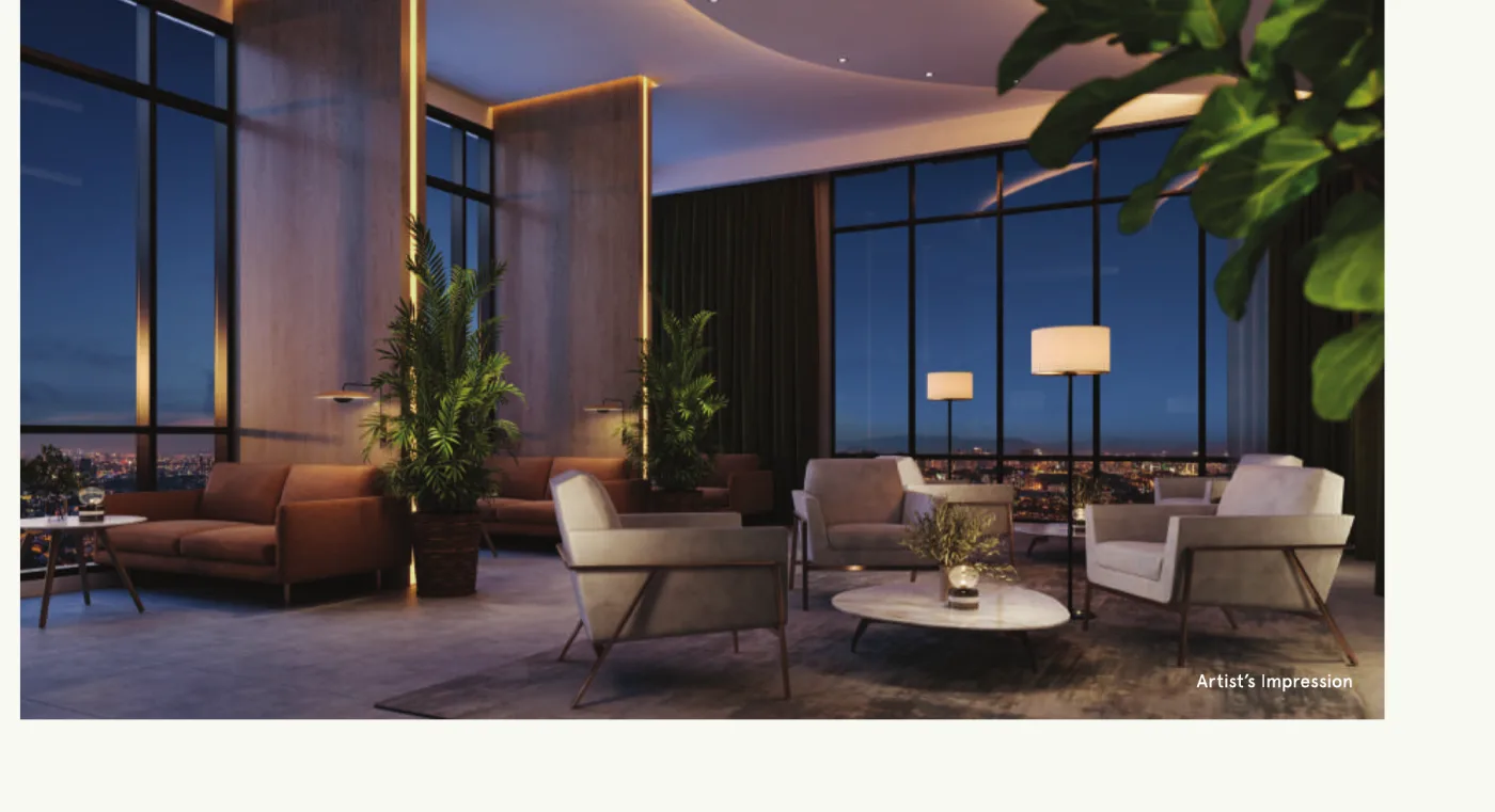 Alora Residences Sky Lounge, artist's impression