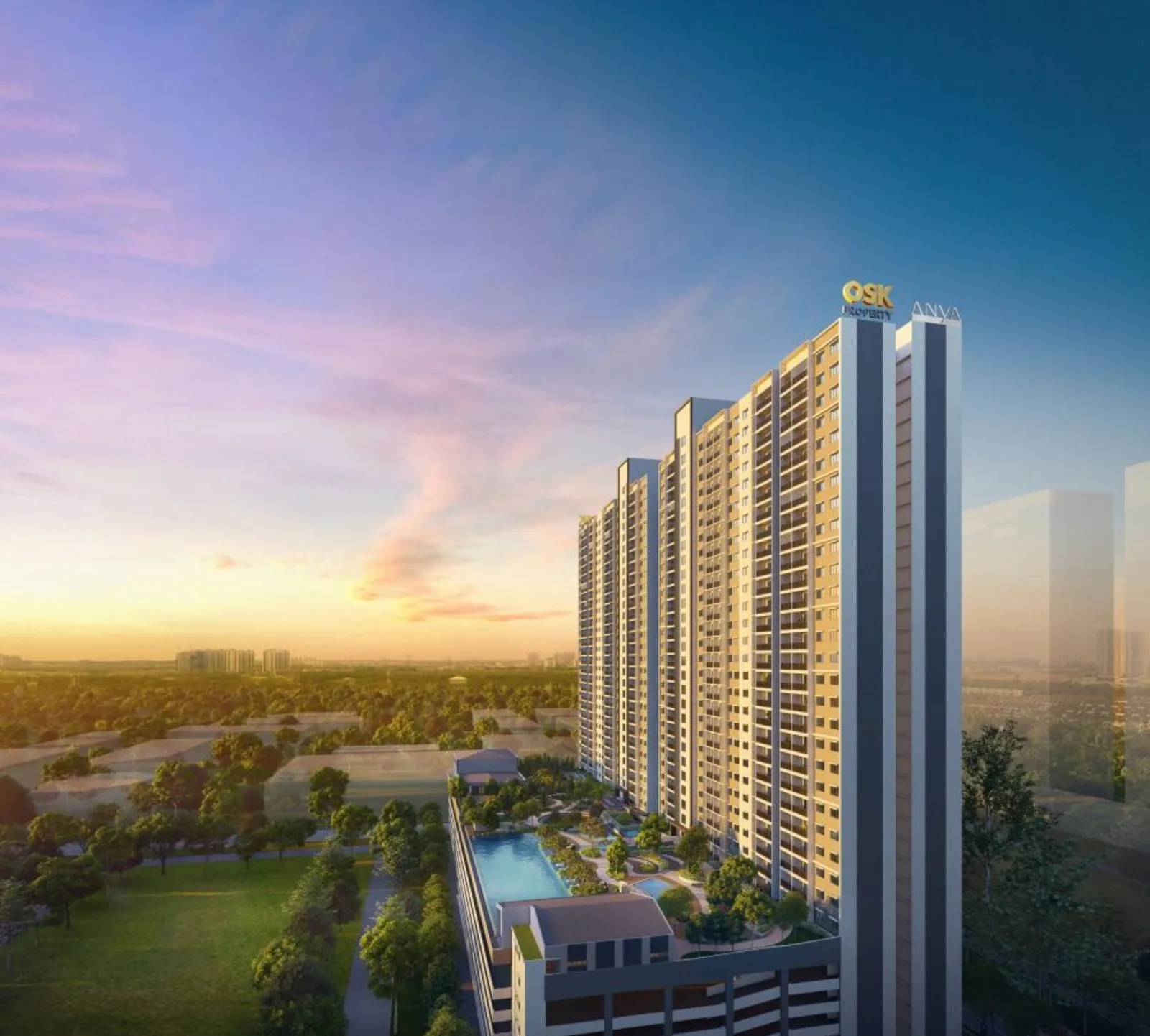 ANYA at Shorea Park tower exterior, artist's impression