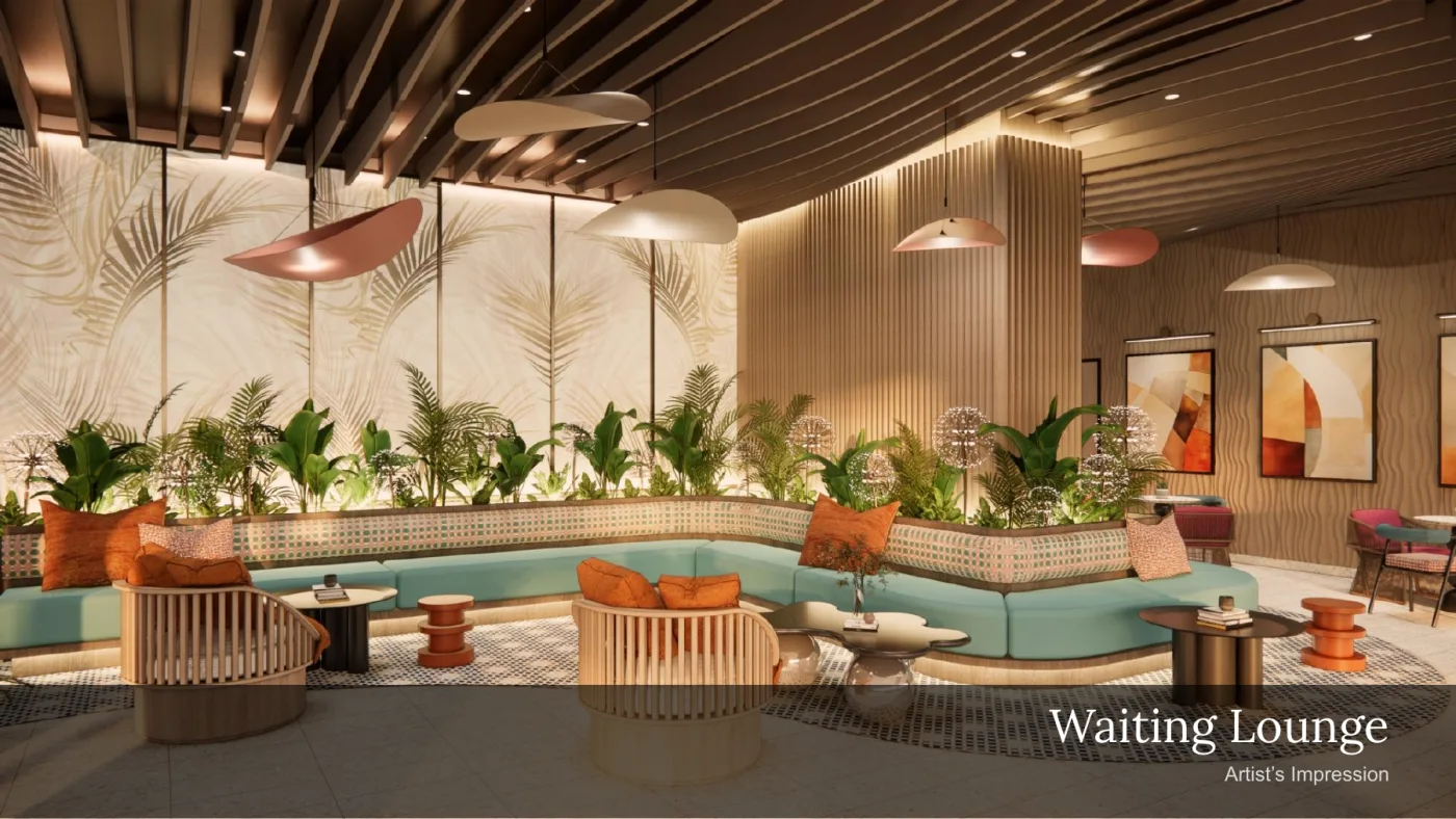 Aricia Residences waiting lounge, artist's impression