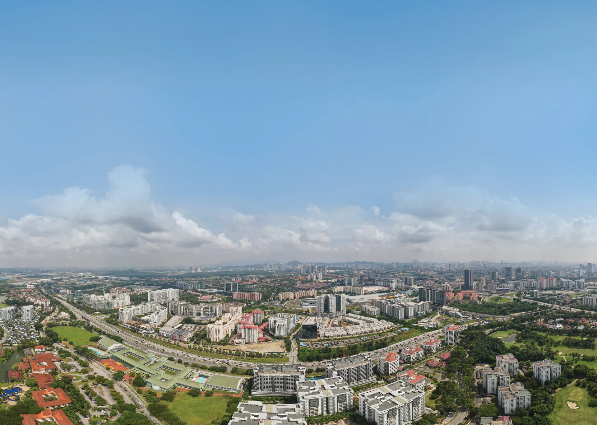 Aerial view of Ara Damansara and the ARRA Residences site, artist's impression