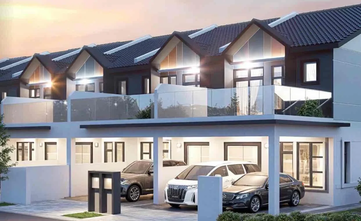 Artist's impression of the double-storey terrace homes at Bandar Layangkasa Phase 9 in Masai, Johor Bahru