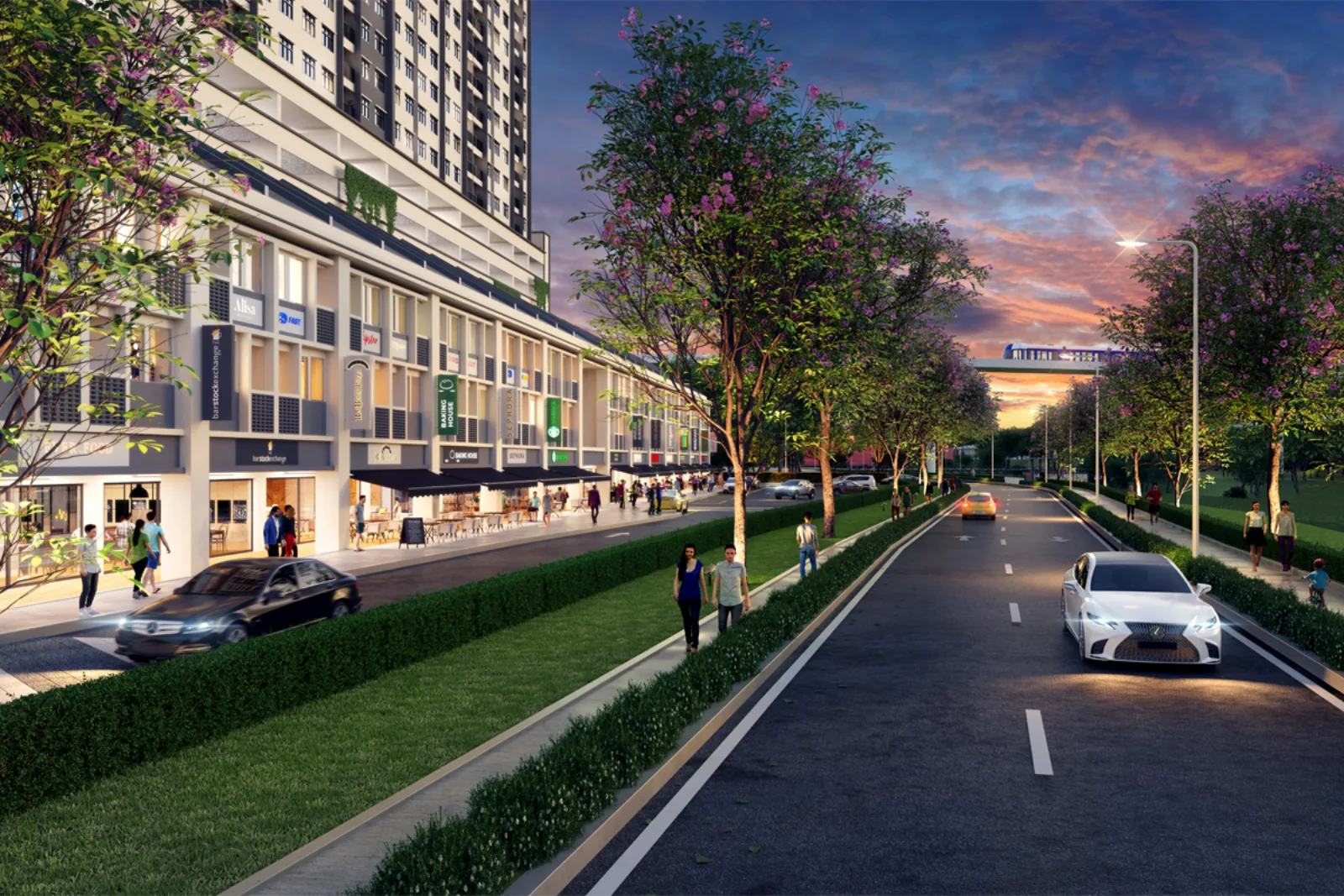 Mori Park lifestyle retail boulevard, artist's impression