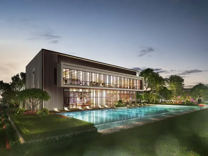 Private clubhouse and swimming pool at Danga Sutera, artist's impression