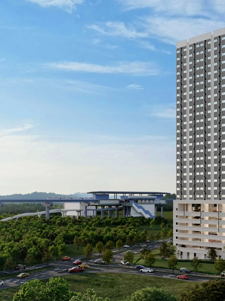 D'Nuri Residences with Kwasa Sentral MRT station in view
