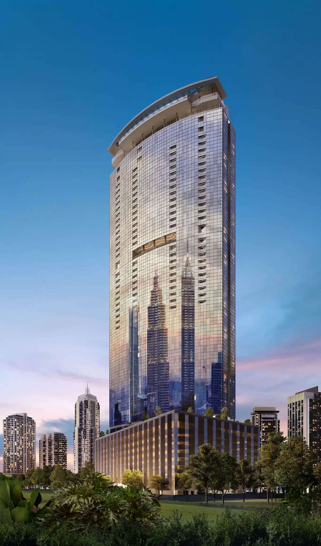 Eaton Residences @ KLCC facade, artist's impression