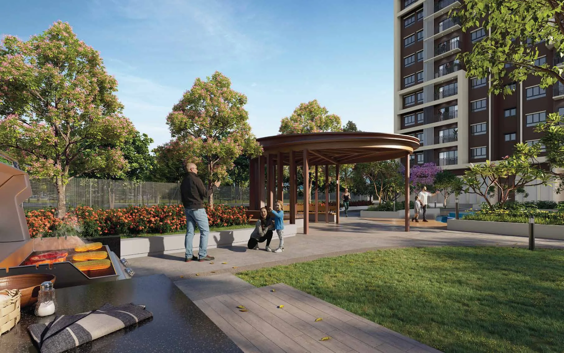 Erat Residence landscaped garden with gazebo, artist's impression