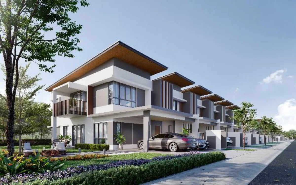 Jardin Residences 2 @ Bandar Seri Coalfields two-storey terrace home facade, artist's impression