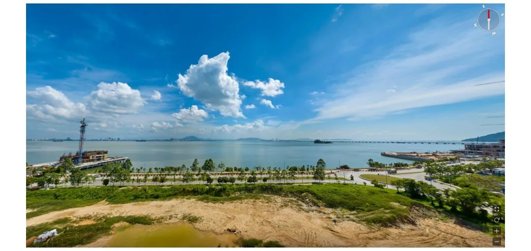 Aerial view from Keeperz Suites facing Penang Bridge
