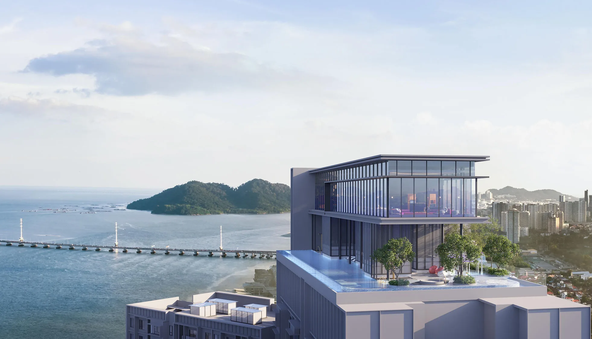 Lighthauz Phase 2 sky-level infinity pool and children's splash pool