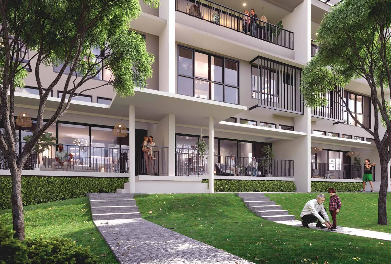 Linari parkhome terraces overlooking the garden, artist's impression
