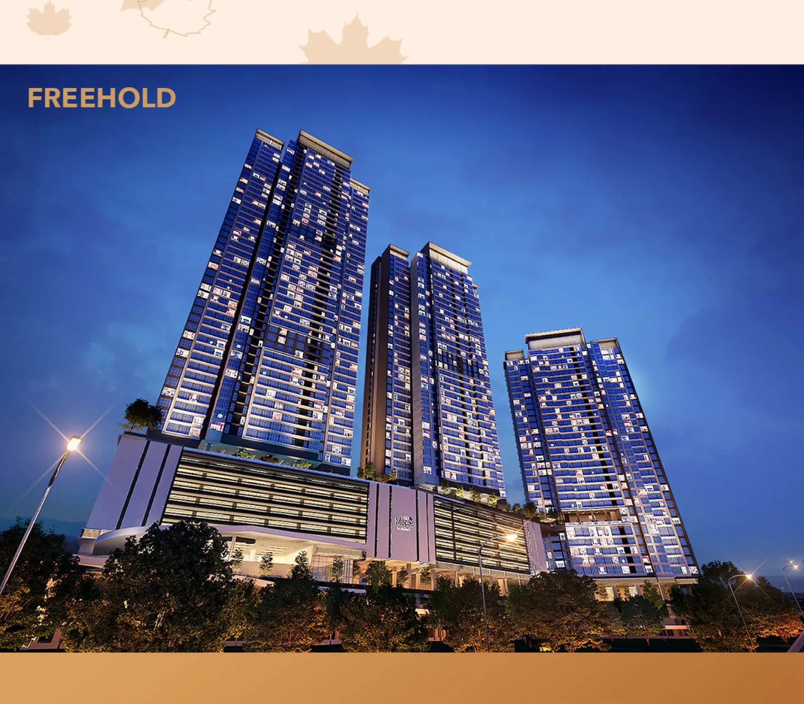 The Maple Residences by WCT facade, artist's impression