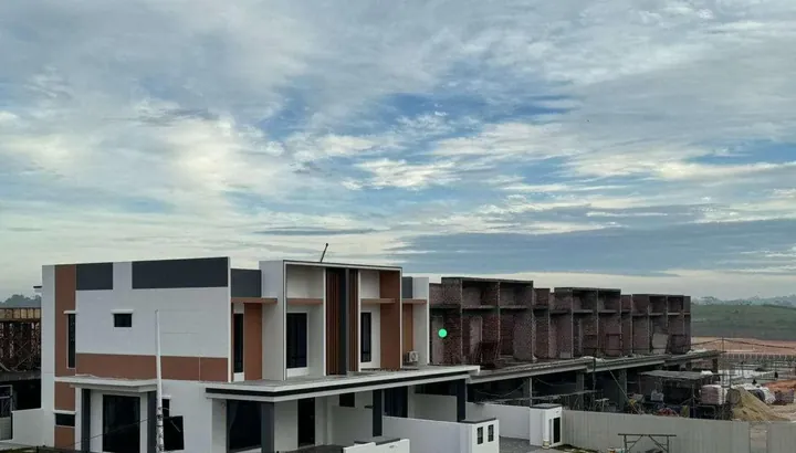 Phase 1 double-storey houses under construction at Meadow Heights, from the developer's progress photos