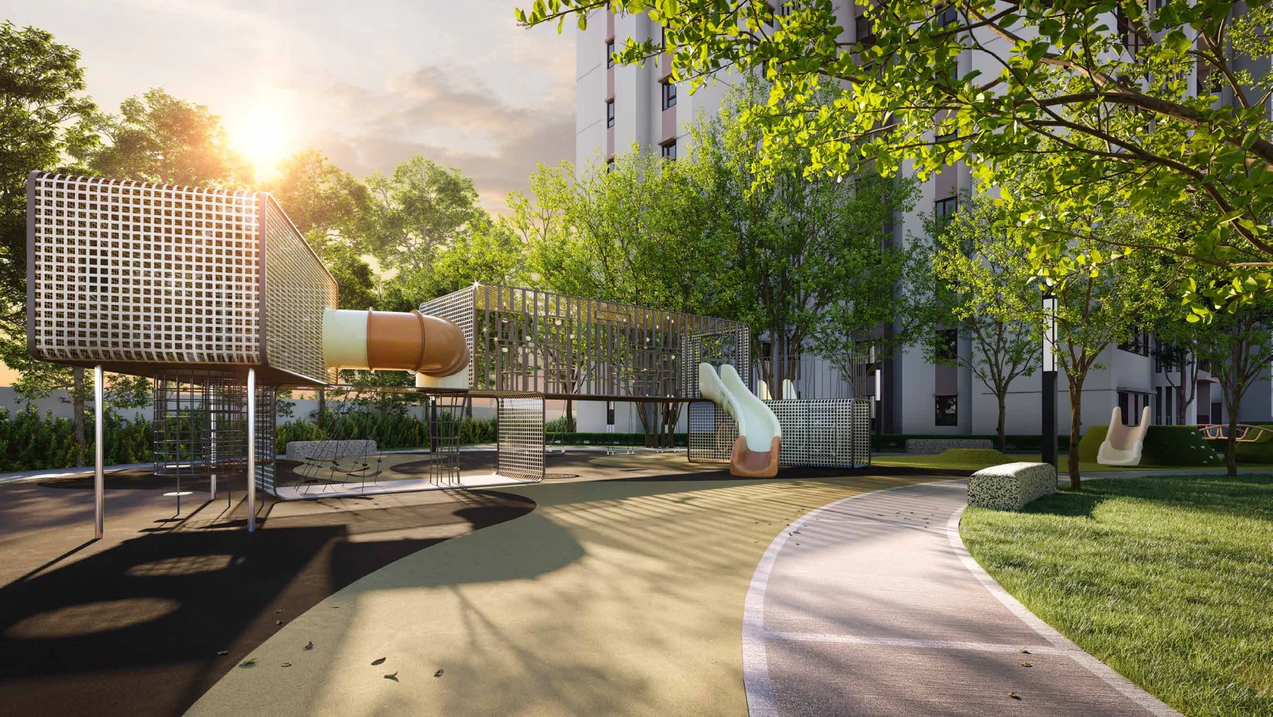 Myra Senja children's playground at sunset, artist's impression