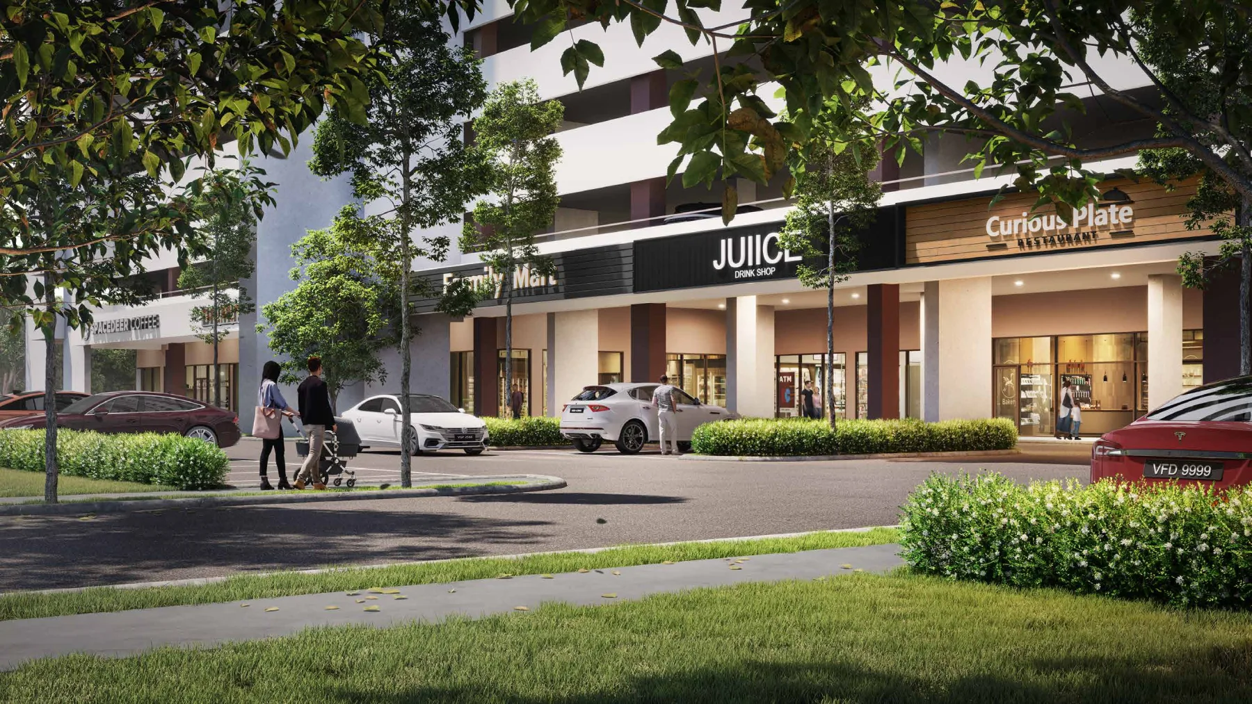 Myra Senja ground-floor retail street, artist's impression