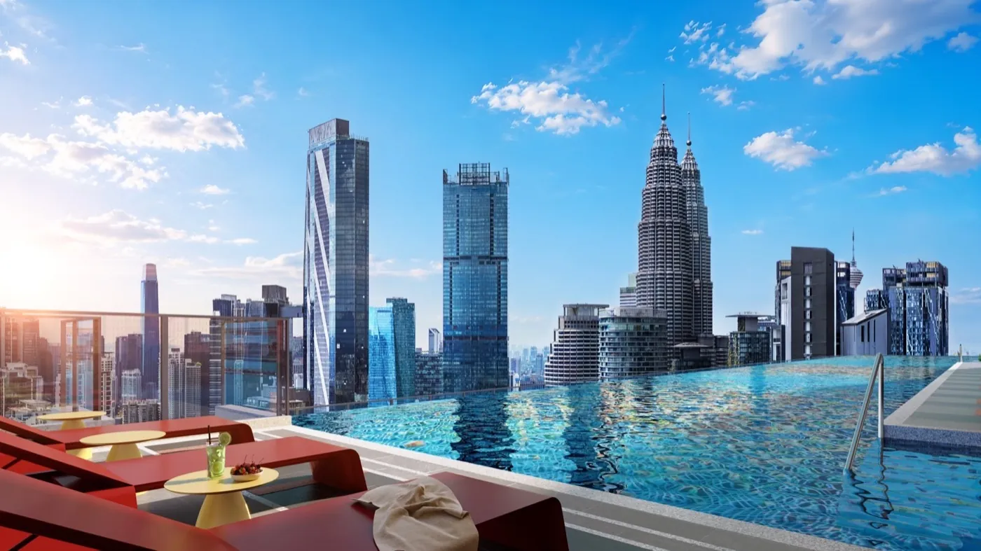 Phoeniz Suites KLCC rooftop infinity pool, artist's impression