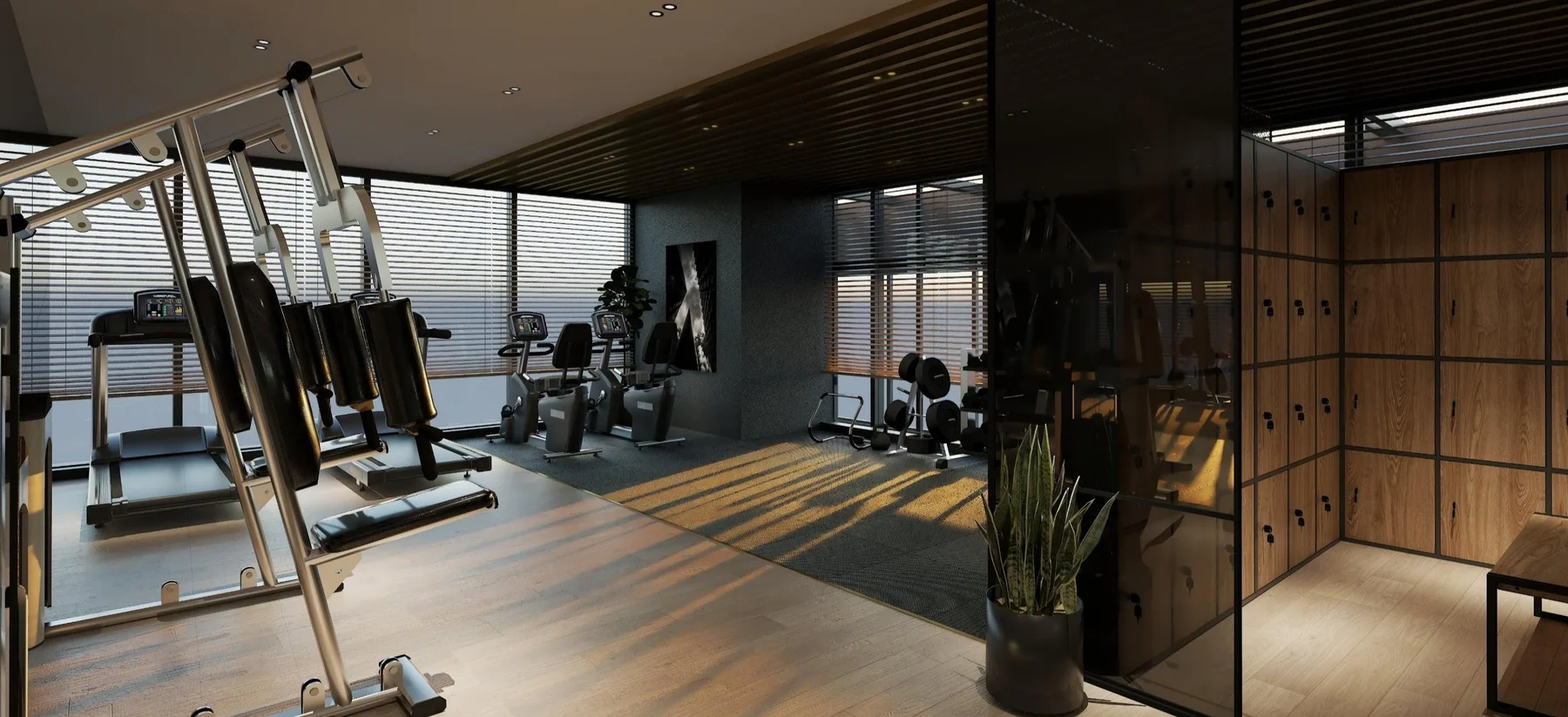 Platinum Premium Suites Level 5 gymnasium, artist's impression