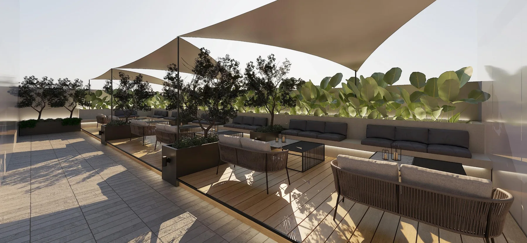 Platinum Premium Suites Level 5 outdoor lounge, artist's impression