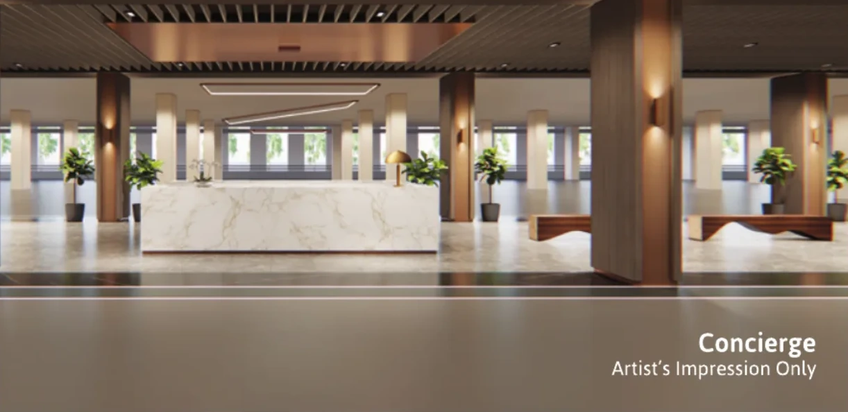 Ren Residence concierge lobby, artist's impression