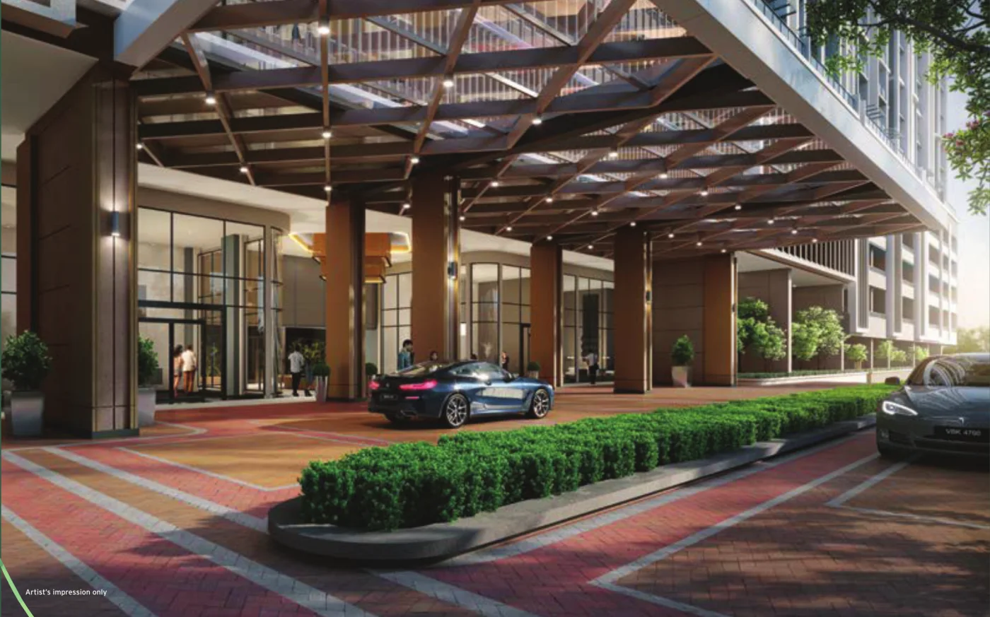 Senna Heights entrance and drop-off, artist's impression