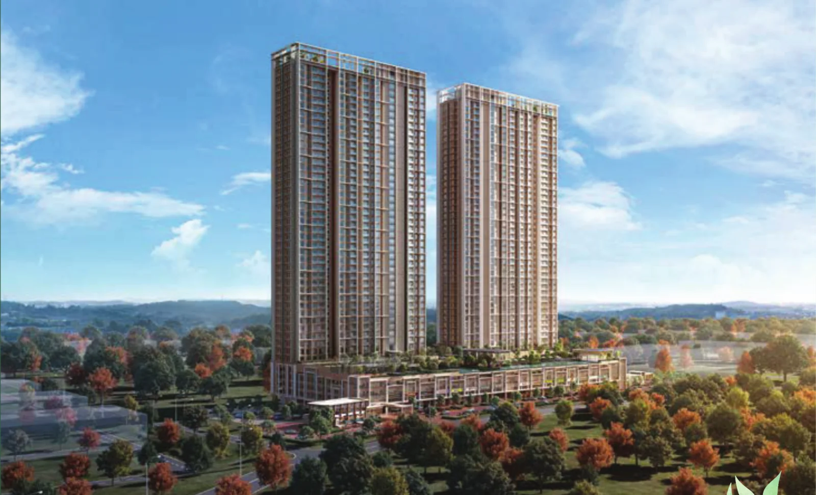 Senna Heights Damansara Damai twin towers, artist's impression
