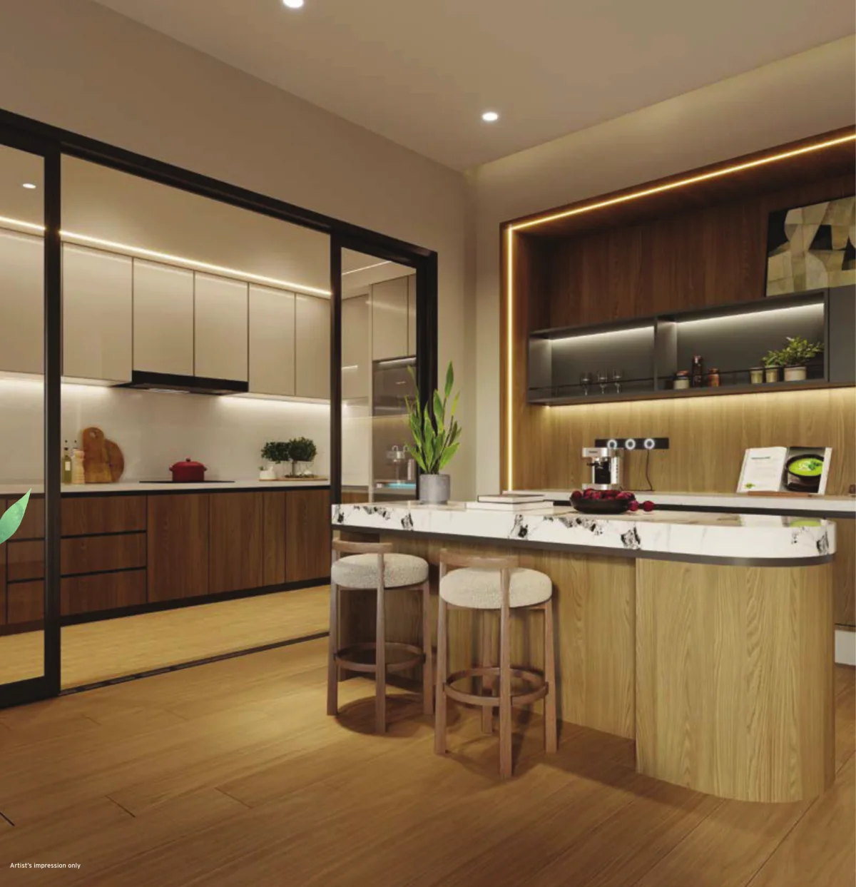 Senna Heights show-unit kitchen, artist's impression