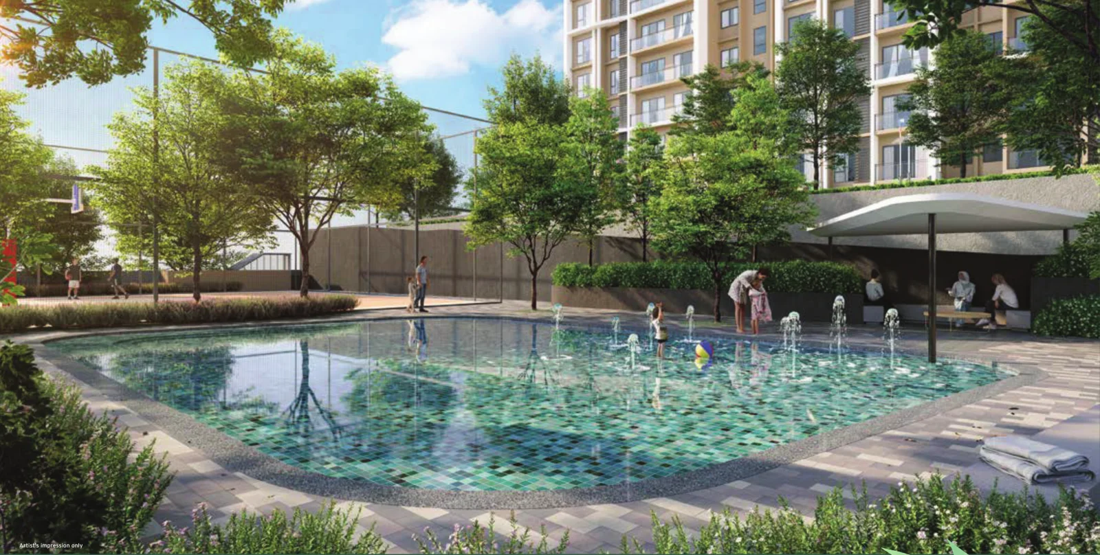Senna Heights kiddie splash pool, artist's impression