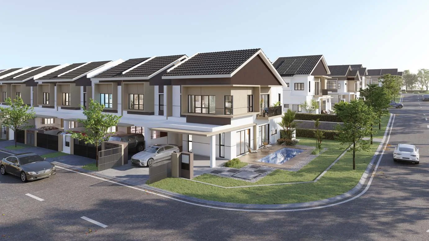 Tilia Residence corner superlink home with a private pool, artist's impression