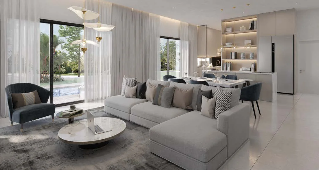 Tilia Residence living and dining interior, artist's impression