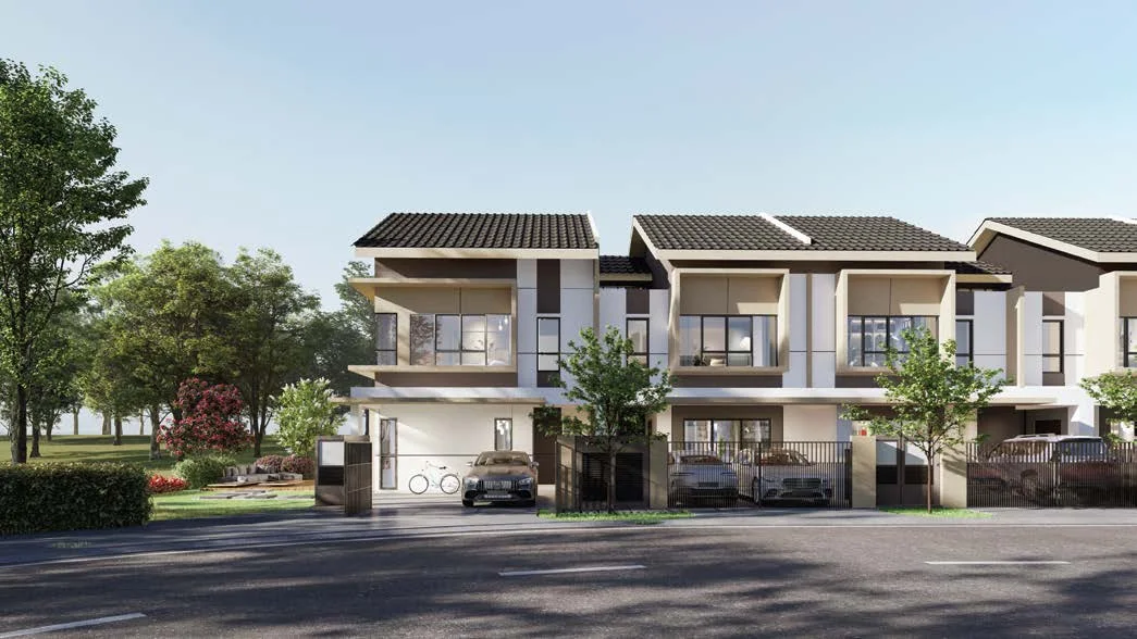 Tilia Residence Type B superlink homes along the street, artist's impression