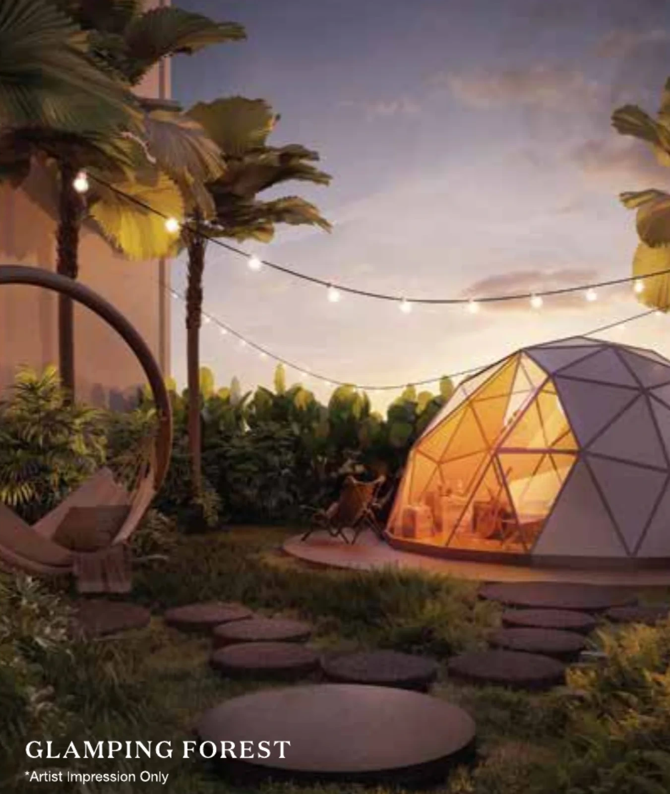Trinity Rainfora Residences Glamping Forest dome, artist's impression