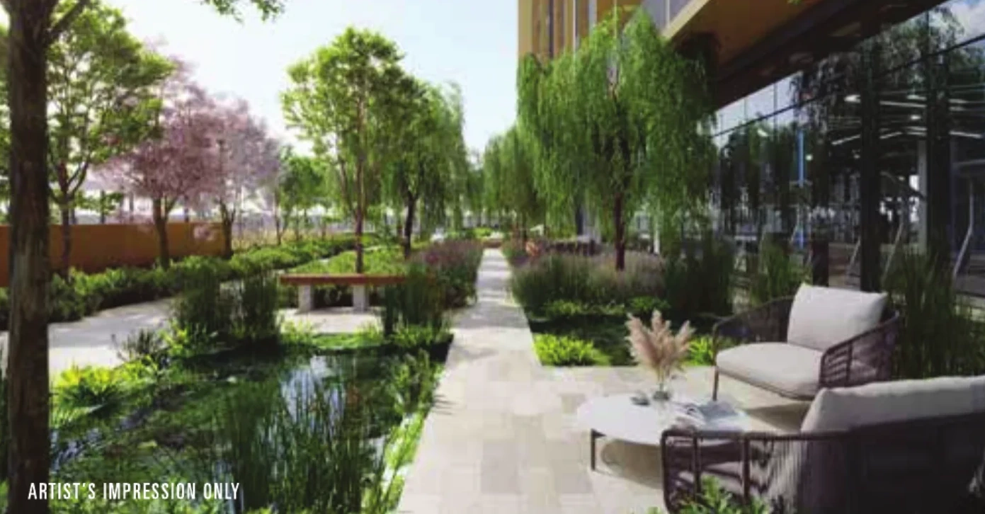 Vox Residence themed podium garden, artist's impression