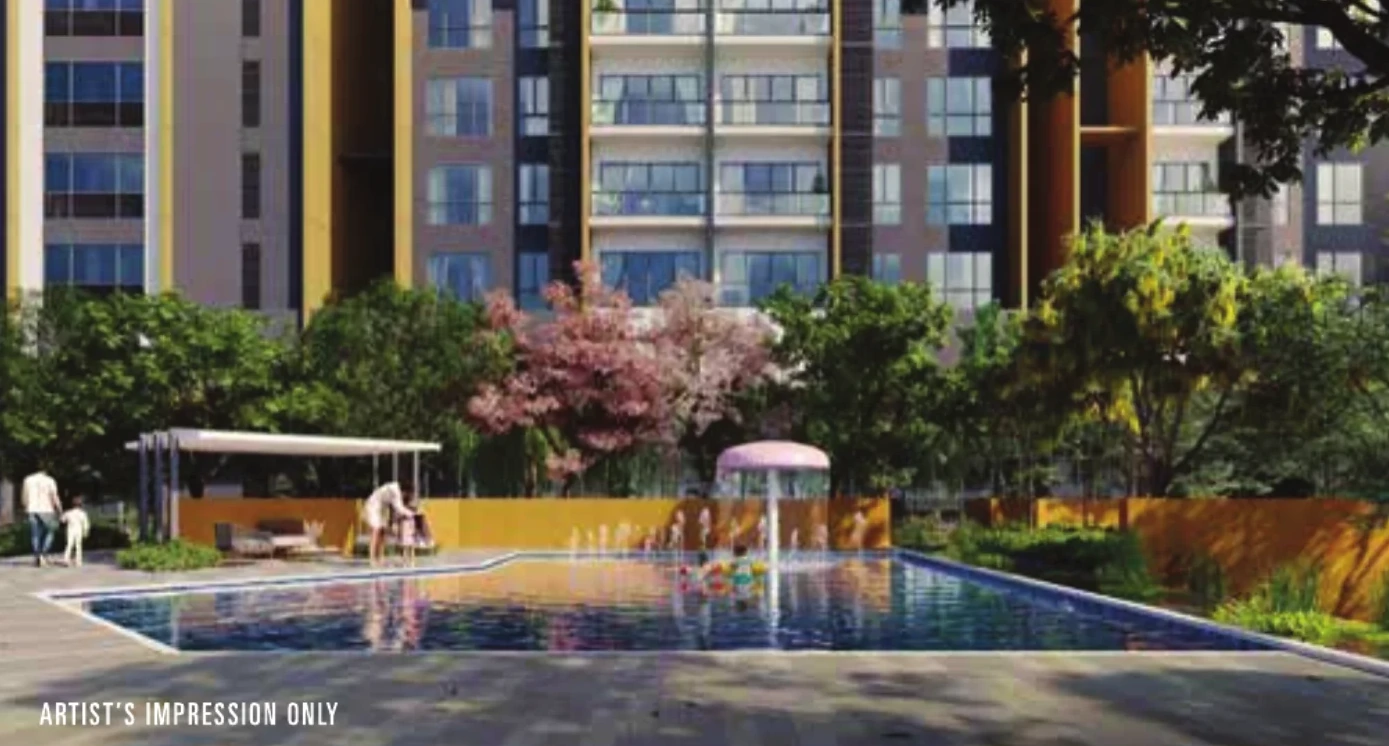 Vox Residence family splash pool, artist's impression