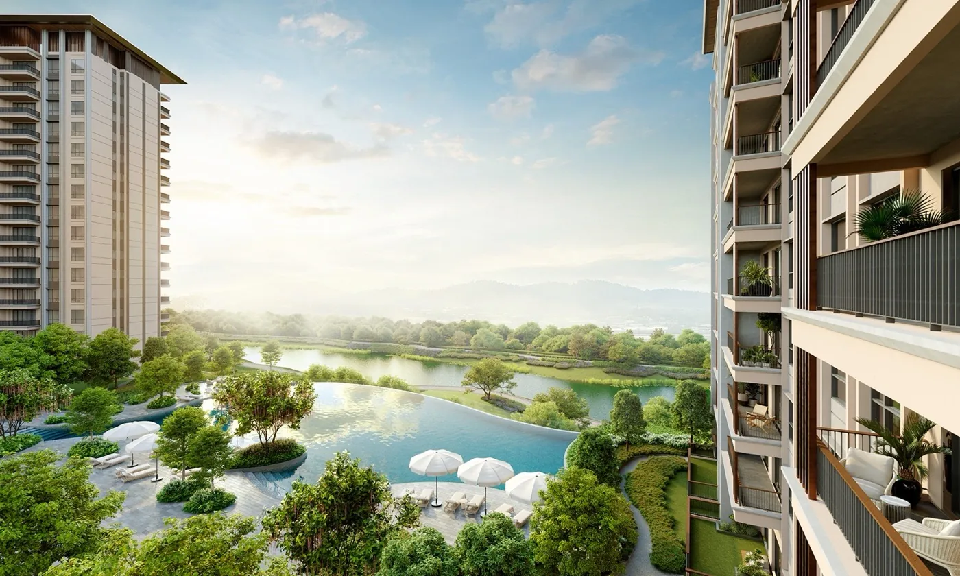Zenia @ ParkCity Damansara main pool with lake view, artist's impression